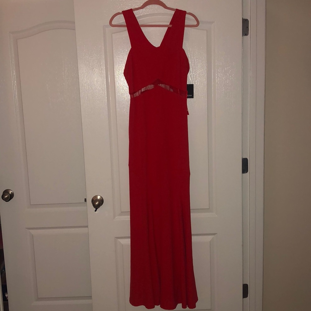 Floor Length Red Mermaid Gown